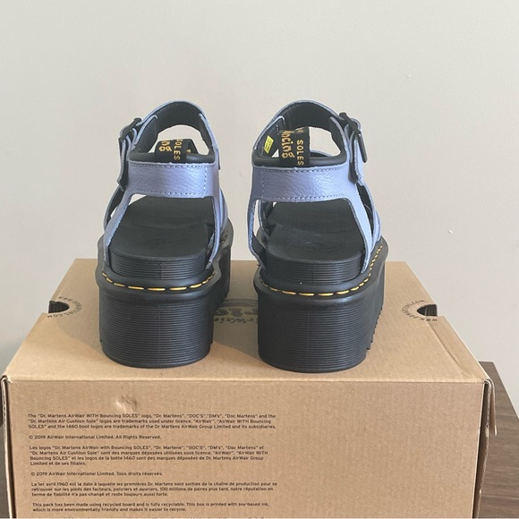 New Dr. Martens Zen Blue Blair Quad Sandal Wedge Sandals Women’s Sz 7 - Picture 4 of 7